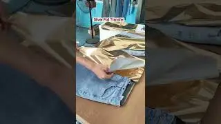 Silver/Gold foil transfer jeans#aeedenim #baggyjeans #hotfoil #paint jeans#designer wear#baggyjeans