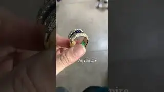 3.8ctw Square Cut Sapphire Band Ring