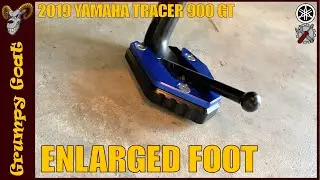 Side stand Foot Enlarger ... Reduces Lean Angle ... but only a little | 2019 Yamaha Tracer 900 GT