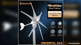 SMARAAD 5000W Wind Turbine Generator 12V 24V 48V Free Energy For Home Factory Farm Use Low Wind