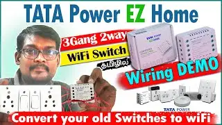 Tata WIFI switch wiring demo, installation & configuration | Tata Power EZ home WIFI smart switch