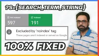 How To Fix Google Search Console Search String Error | GSC Tutorial 25