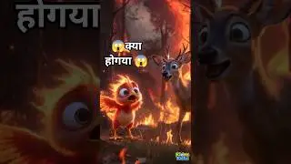 हिरन और अग्नि-पक्षी की कहानी 🔥🦌 | Emotional Fantasy Kids Story#trending #ai #shorts #kids