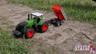 Duży traktor zdalnie sterowany z przyczepą na pilota Double E E354-003 od EkstraZabawki.pl