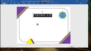 How to create Award Certificate in Ms word ! Ms word min certificate Kaisi banayi ! Beautiful design