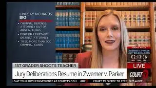 Criminal Defense Attorney Lindsay Richards @CourtTV on Trial of Teacher Shot by 6-Year-Old Student