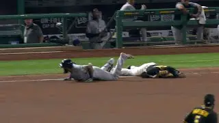 MIL@PIT: Thames, Bell stay in game after collision