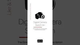Digital Camera Switch On 📷 / Camera Sound Effect / Digital Camera Lens Sound #camera