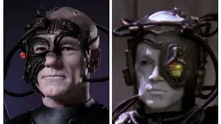 Captain Picard Locutus Borg and regular Borg from Star trek The Next Generation toy unboxing