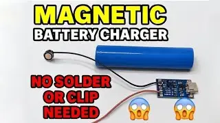 Charging Any 3.7V Battery Using Magnet 😱 | DIY Charger from Old Earphone