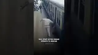 Hero Rail Staff Saves Woman from Moving Train at Tambaram | Brave Rescue Caught on Camera