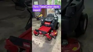 OUCH 🤕 Toro Timecutter deck repair#toro #zeroturn #lawn #mechanic #work #repair #fyp #fypシ #reels