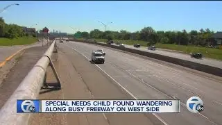 Special needs child wandering on I-96