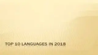 Top 10 programming  languages in 2018