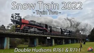 Double Hudson Rs Power East | Steamrail - Snow Train 2022 - Train Two | R761 & R711