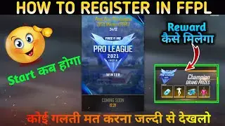 Free Fire Pro League 2021 Registration Kaise Kare | FFPL Kaise Khele | FFPL Reward Redeem Code
