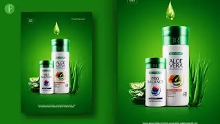 How To Create Aloe Vera Product Advertising Flyer With Pixellab | Social Media | Product Ads Flyer.