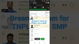 dream11 team for TNPL SS vs SMP