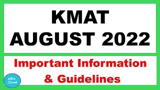 KMAT August 2022|Important Guidelines|MBACloud