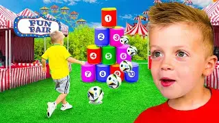 WE MADE A FOOTBALL FUNFAIR!