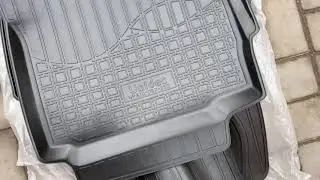 Smart ForTwo 451купил полиуретановые коврики полики Unidec Installing new rubber floor mat Unidec