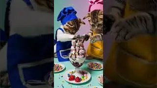 Dessert Meowster in the Kitchen! 🍩🐾 | Meowverse #shorts  #funny #cats #cat