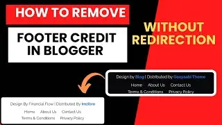 How to remove footer credit in Blogger templates sinhala | Blogger Sinhala #blogger #bloggersinhala
