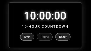 10 Hour Countdown Timer | Ultra Long Focus Timer | No Ads No Music | Study &bull; Work &bull; Sleep