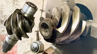 The Broken Pinion from the Top Surface Due to Bearing Tight that was Repaired with Excellent process