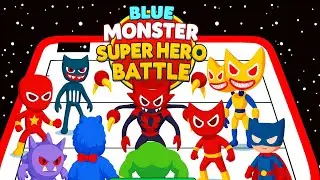 Blue Monster Superhero Battle 💥 Epic Merge Fight Begins!