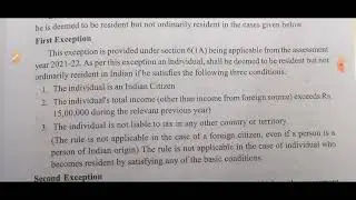 exceptions from non-resident of an individual/chapter- 3/income tax law &practice-1