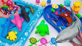 [🐳Toy asmr🐳] Baby Shark Family Pool & Sea Animal Toys | Underwater Playset Unboxing