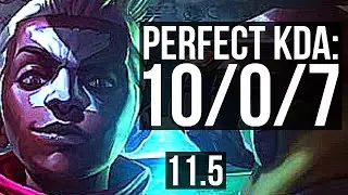 EKKO vs SHACO (JUNGLE) | 10/0/7, Legendary, 300+ games | NA Grandmaster | v11.5