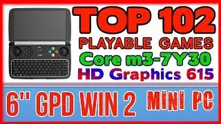 TOP 102 playable games 6'' GPD Win 2 Handheld Mini PC - 256 GB SSD 8GB RAM Intel Core m3-7Y30 HD 615