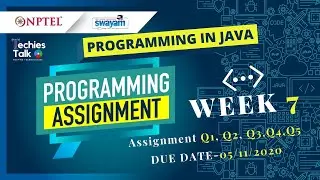 NPTEL Programming in Java Week 7 All Programming Assignment Solutions || Swayam 2022