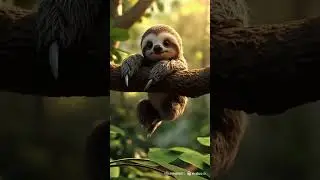 Cute sloth hanging 🦥  #cute #funny #animals #sloth