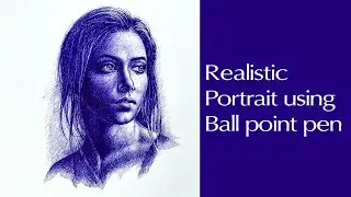 Hyper realistic portrait using Ballpoint pen | How to draw face using ball pen | weway