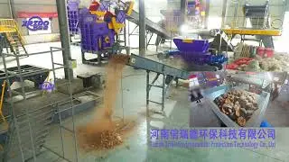 Coconut shell shredder test