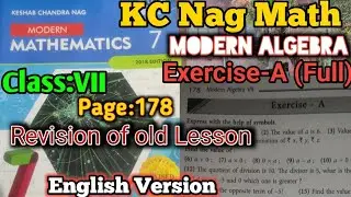 KC Nag Math/Modern Algebra/Exercise-A(Full/Class:VII/Page:178/English Version/Revision of old Lesson