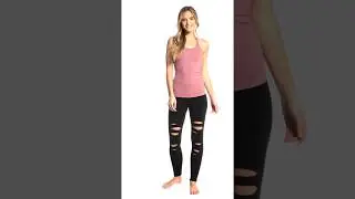 Hard Tail Flat Waist Laser Ankle Yoga Leggings | SwimOutlet.com