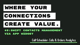 Swift Contacts Management via App Widget | Call Scheduler App &ndash; Manage  Orders from Home Screen