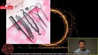 3256806640436092 4 6Pcs Set Black Basic Styling Tool Braid Hairstyle Twist Donut Bun Ma