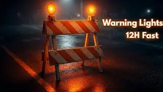 ⚠️ Seizure Warning | 12H Fast Road Safety Amber Strobe Emergency Light Simulation