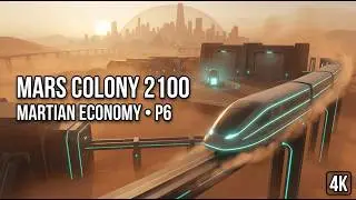 Martian Economy (4K) — Mars Colony 2100 • P6 | No Talking Ambience