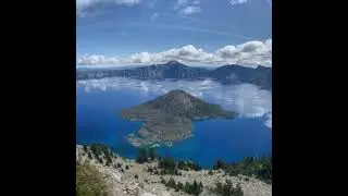 Crater Lake, the deepest lake in the United States, was formed from a volcanic crater.
