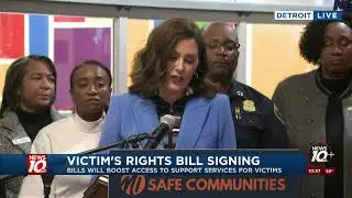 Gov. Whitmer joins advocates to sign Crime Victim&rsquo;s Rights bills in Detroit