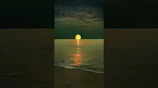 full moon reflection in ocean #fairytales #beautiful #moon #set #viral #sunset