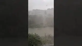 Benevento - Temporale estivo sul fiume Calore