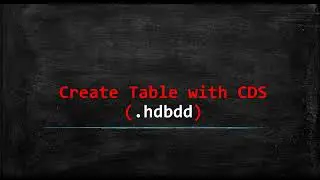 62 Create Table with CDS