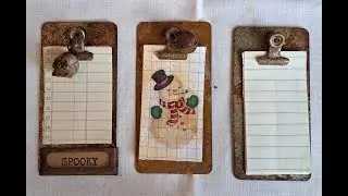 Rusted Mini Clipboard Tutorial for Junk Journals